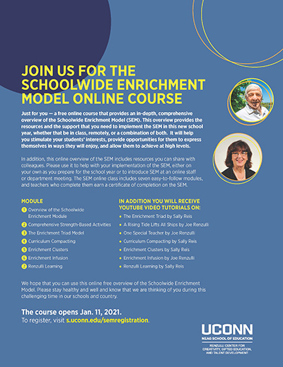 Free SEM Class | Giftedness, Creativity, and Talent Development