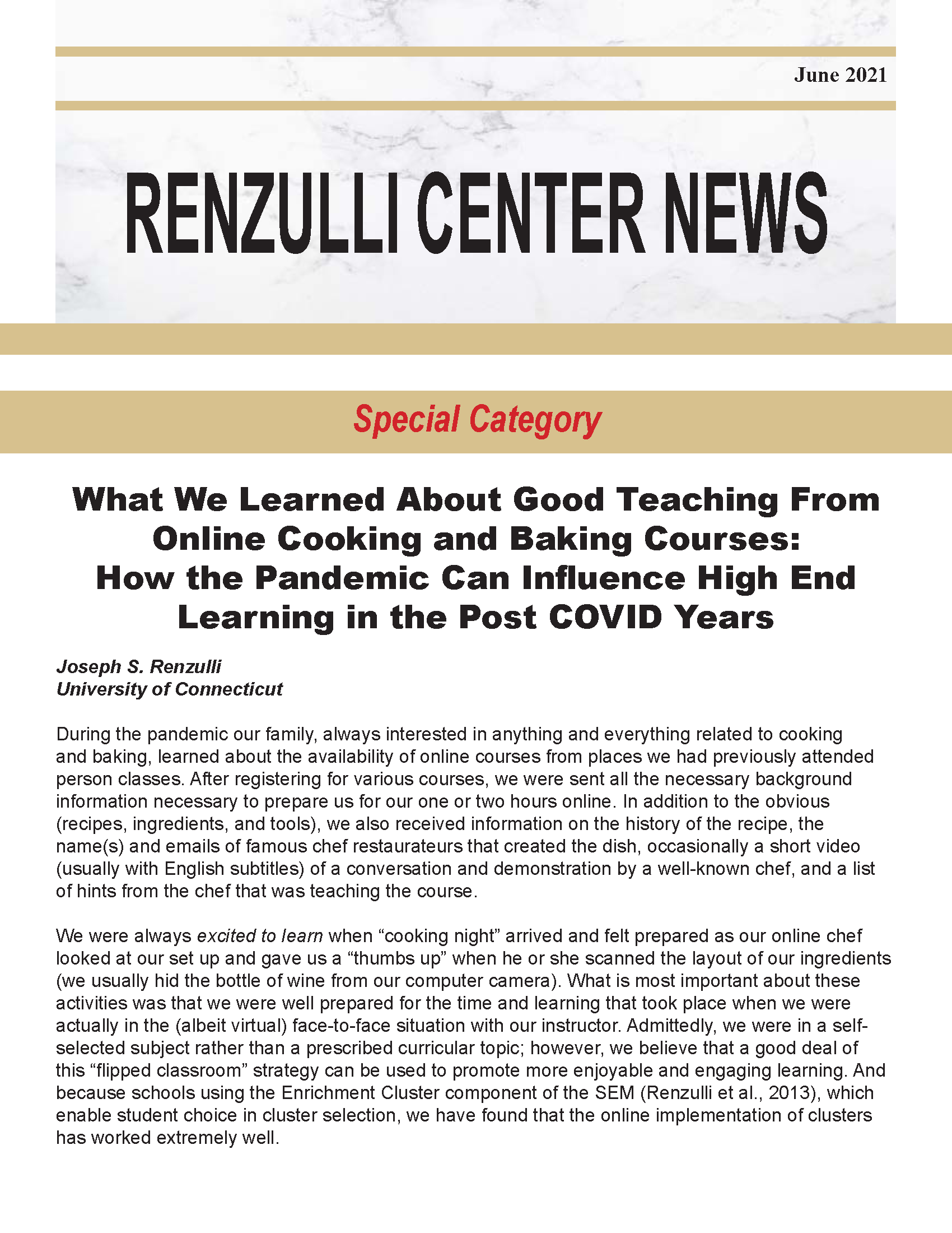 June 2021 Renzulli News Cover Graphic