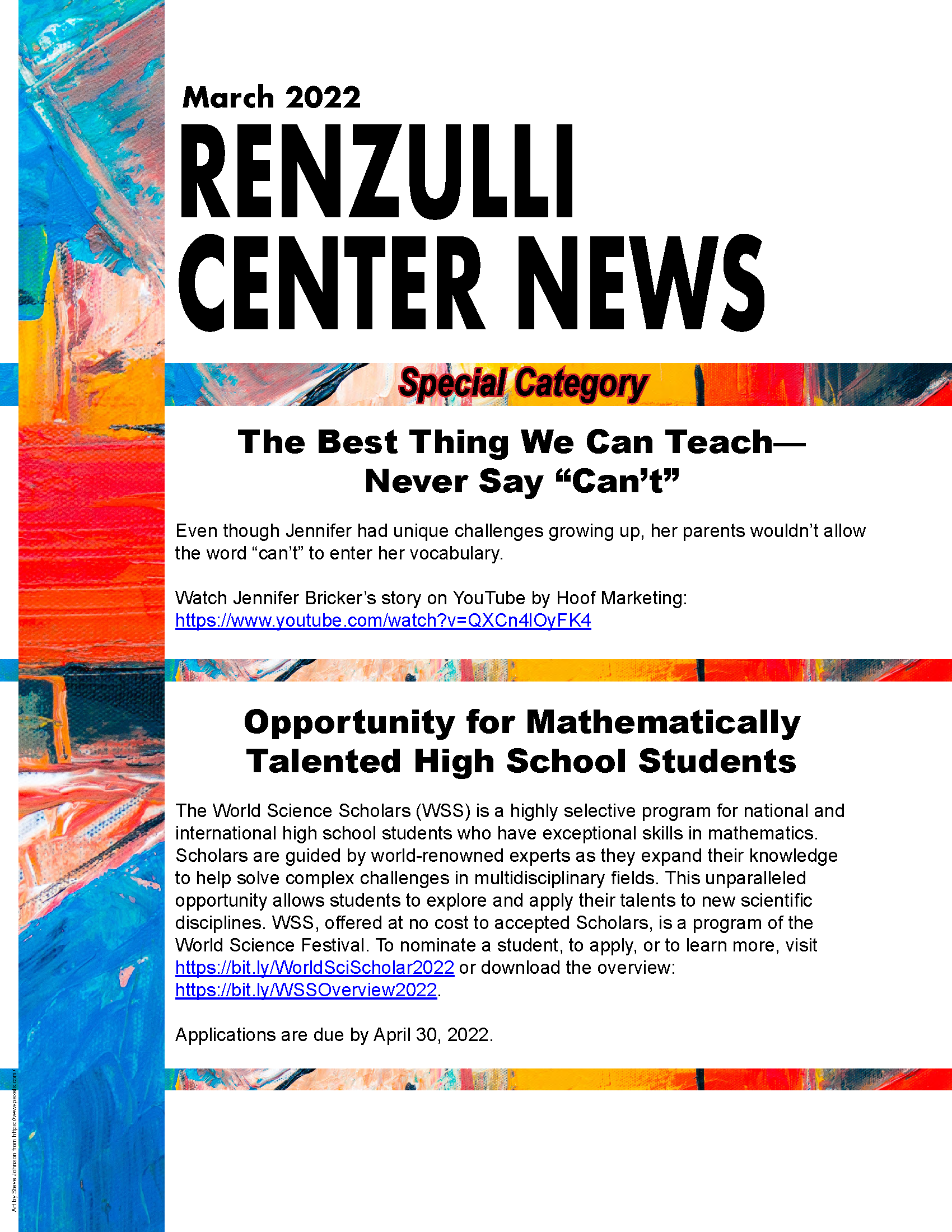 March 2022 Renzulli News Cover Graphic
