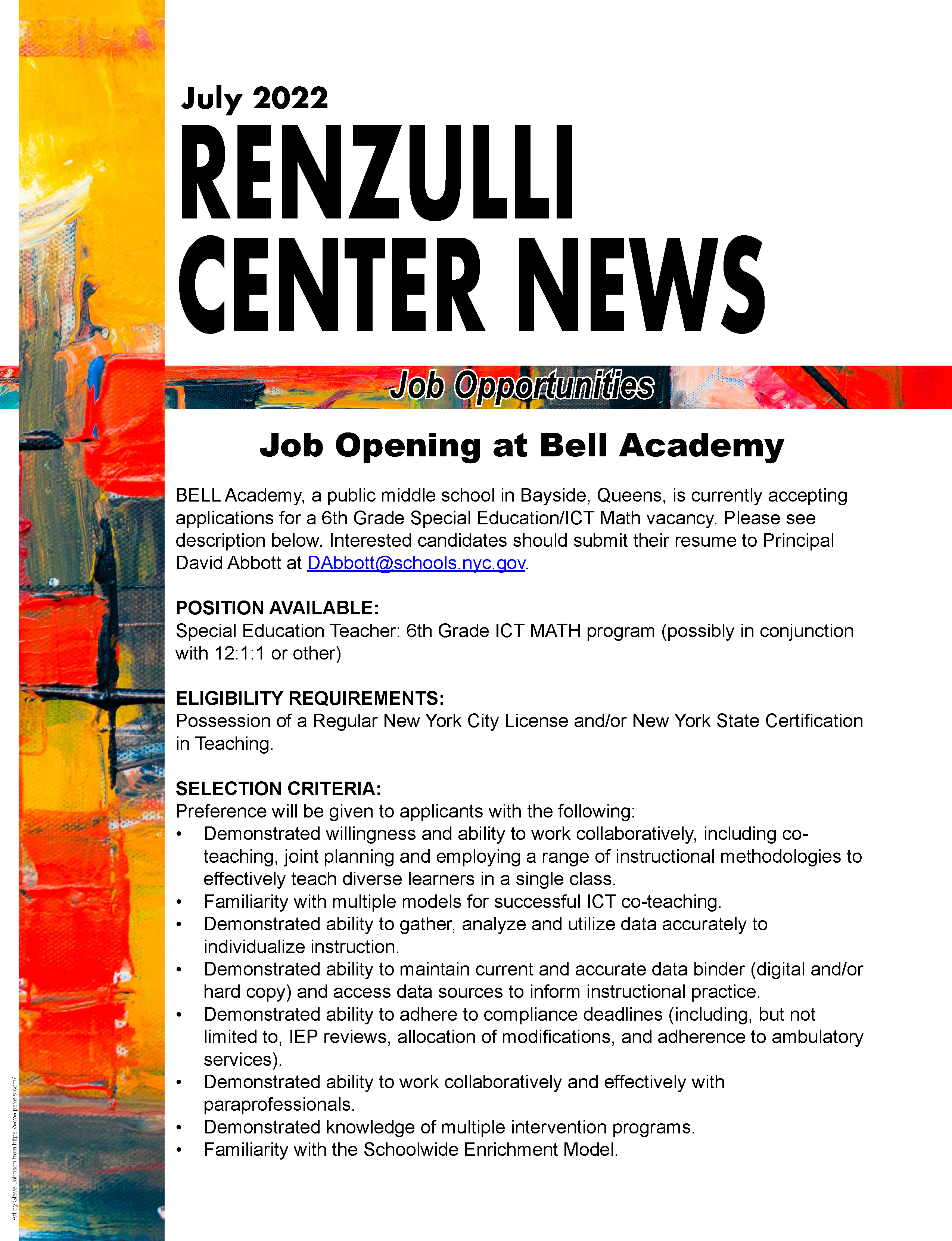 July 2022 Renzulli News Cover Graphic